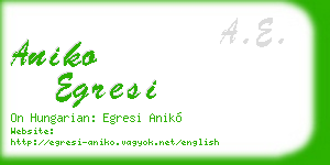 aniko egresi business card